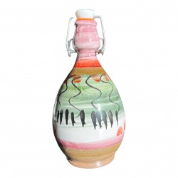 Hand painted ceramic bottle